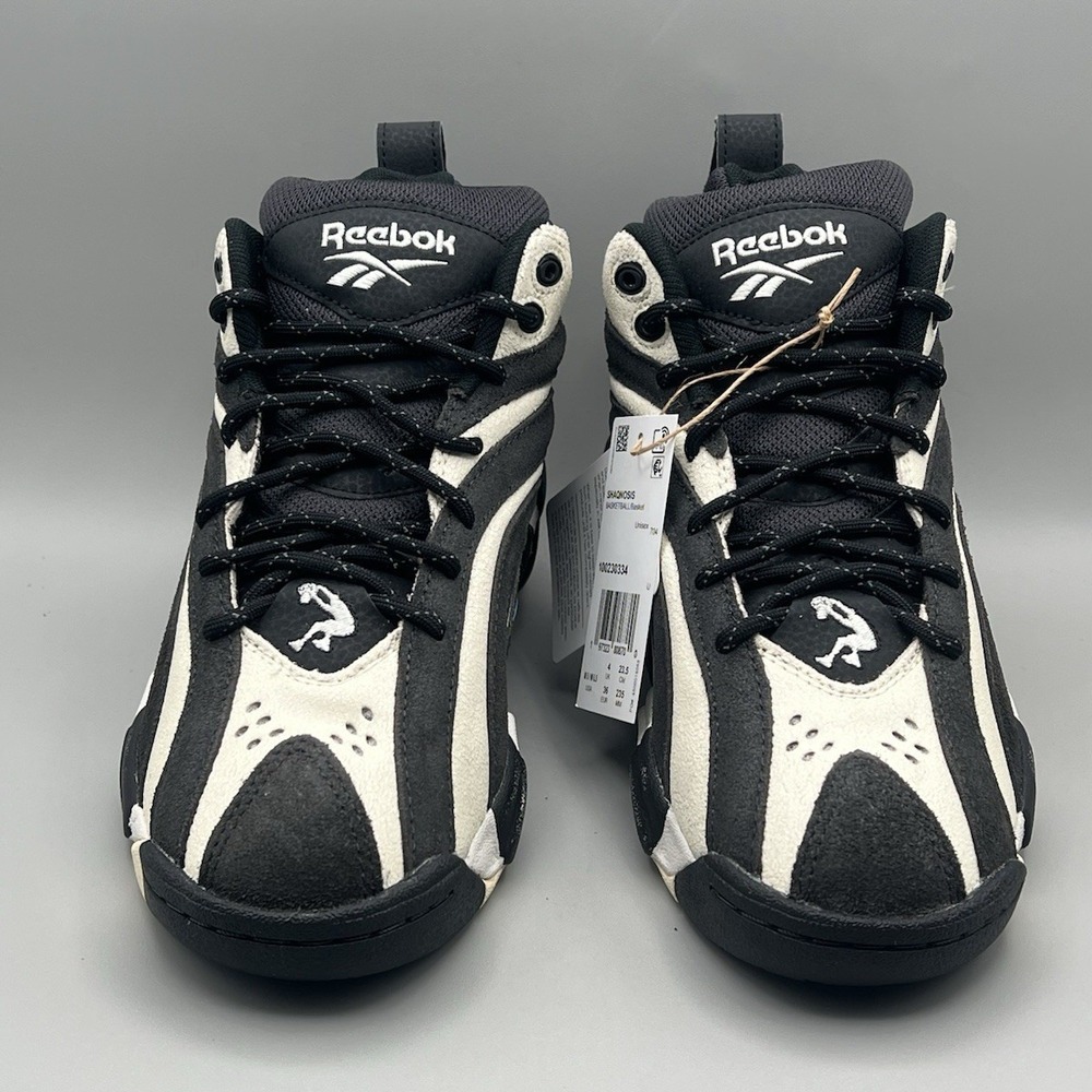 Reebok Shaqnosis Black White Retro Basketball - Youth Size 5 Women's Size 6.5 - Picture 3 of 8